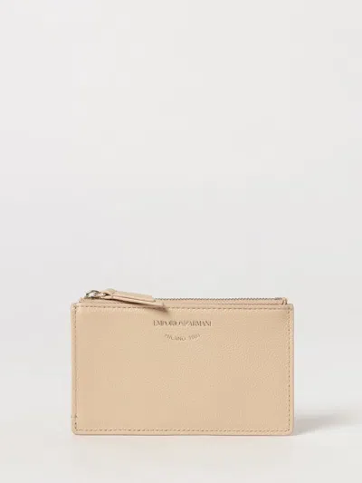 Emporio Armani Wallet Woman Color Beige In Neutral