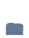 Emporio Armani Official Store Deer-print Myea Wallet With Coin Purse In Azure