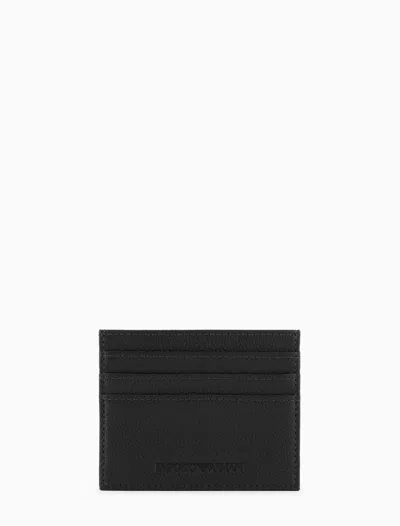 Emporio Armani Wallets In Nero/gun Metal