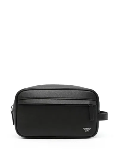 Emporio Armani Wash Bag In Black