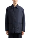 Emporio Armani Water-repellent Caban Jacket In Blue Navy