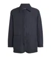 Emporio Armani Water-repellent Caban Jacket In Blue