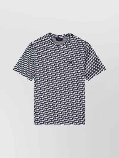 EMPORIO ARMANI WAVE GEOMETRIC CREW NECK T-SHIRT
