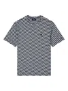 Emporio Armani Asv Icon Jacquard Jersey Jumper With Op-art Motif In Black