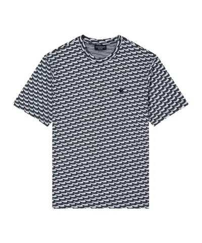 EMPORIO ARMANI WAVE-PATTERN COTTON T-SHIRT