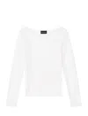Emporio Armani Check-effect Knit Front And Back Viscose Jumper In White