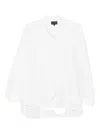 Emporio Armani Long Sleeved Bow Embellished Blouse In White