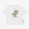 EMPORIO ARMANI WHITE COTTON SMURFS BABY T-SHIRT