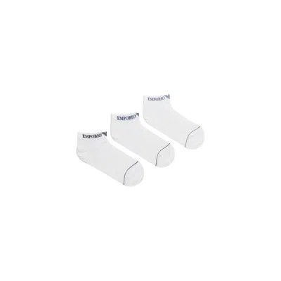 Emporio Armani White Cotton Sock