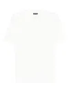 Emporio Armani Asv Domed Logo Pima-jersey T-shirt In White