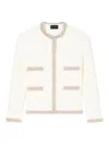 Emporio Armani Crewneck Blazer Jacket In White