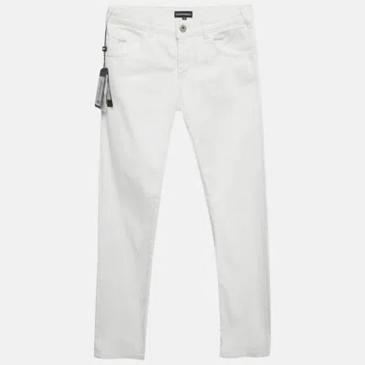 Pre-owned Emporio Armani White Denim Pants 10 Years