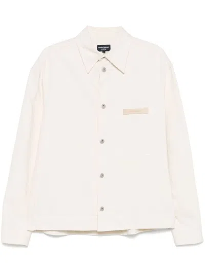 EMPORIO ARMANI WHITE ICON DENIM JACKET