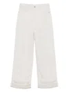Emporio Armani Linen Blend Wide-leg Jeans