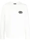 Emporio Armani Men's Logo Cotton Sweatshirt In White