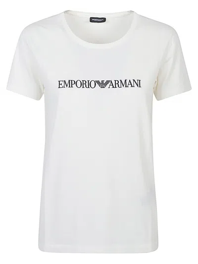 Emporio Armani Logo Cotton T-shirt In White