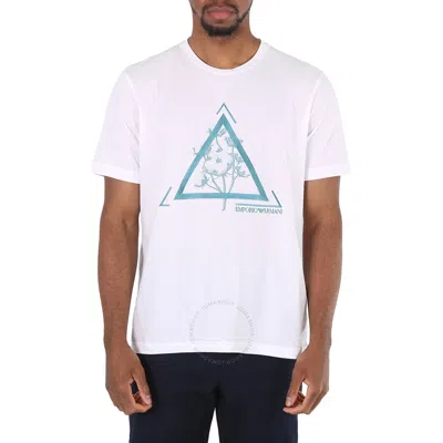 Emporio Armani White Logo Print Cotton T-shirt