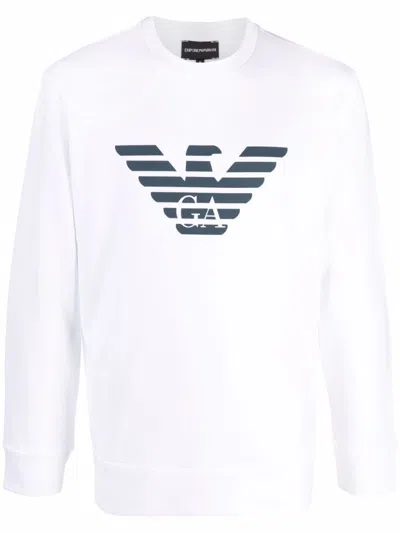 EMPORIO ARMANI WHITE LOGO SWEATSHIRT