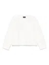 Emporio Armani Logo Crew Neck Cotton Sweatshirt With Ribbed Cuffs And Hem