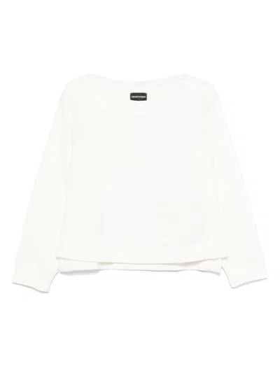 EMPORIO ARMANI WHITE LOGO SWEATSHIRT