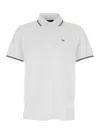 Emporio Armani White Polo Shirt With Logo Embroidered On The Front In Yellow