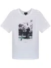Emporio Armani White Printed Cotton T-shirt