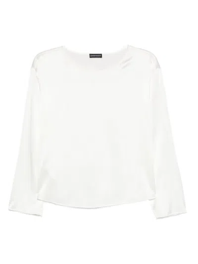 EMPORIO ARMANI WHITE SILK TOP