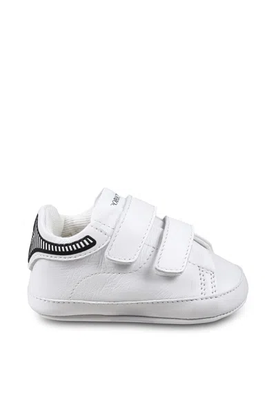 EMPORIO ARMANI WHITE SNEAKERS FOR BABY BOY WITH LOGO
