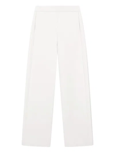 EMPORIO ARMANI WHITE STRAIGHT-LEG TROUSERS