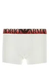 Emporio Armani Stretch Cotton Boxer Waistband Contrast In White