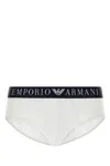 EMPORIO ARMANI WHITE STRETCH COTTON BRIEF