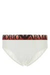 Emporio Armani White Stretch Cotton Brief In White