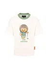 Emporio Armani Cotton Lion Golf T-shirt In White