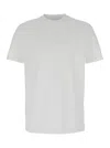 Emporio Armani White T-shirt With Logo On The Front Tone-on-tone In Cotton Man In White