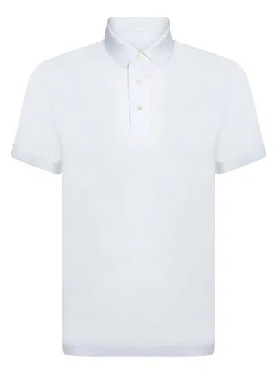 Emporio Armani White Tencel Cotton Polo Shirt