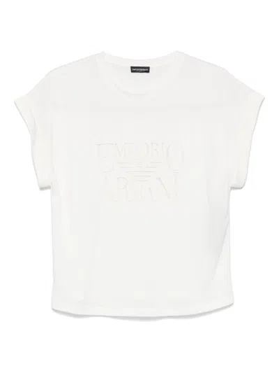 Emporio Armani White Viscose Polyester T-shirts And Polos