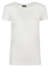 Emporio Armani Crew Neck Plain Design Short Sleeves Top