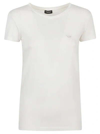 EMPORIO ARMANI EMPORIO ARMANI WHITE VISCOSE T-SHIRT