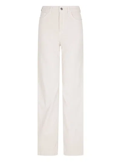EMPORIO ARMANI WHITE WIDE-LEG DENIM JEANS