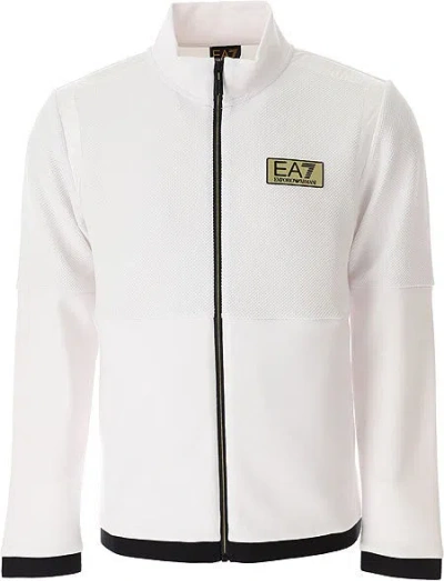 Emporio Armani White Zip Sweatshirt
