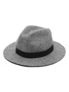 Emporio Armani Wide-brim Wool Hat In Grey