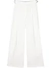 Emporio Armani Techno Wide Leg Trousers In White