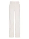 Emporio Armani Mid-rise Wide-leg Denim Jeans With Belt Loops In White