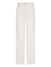 Emporio Armani Mid-rise Wide-leg Denim Jeans With Belt Loops In White