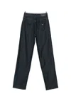Emporio Armani Wide-leg Denim Jeans In Gray
