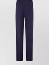 Emporio Armani Wide Leg High Waist Trousers With Satin Trim