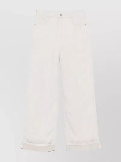 Emporio Armani Wide-leg Linen Blend Jeans