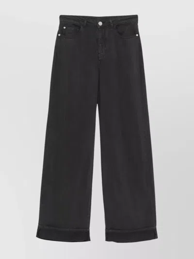 Emporio Armani Wide-leg Linen Blend Jeans