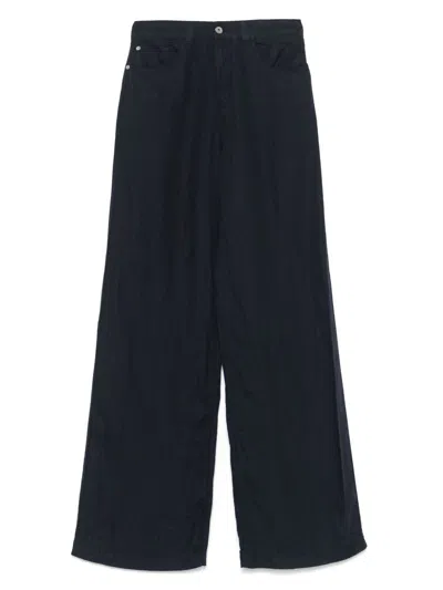 EMPORIO ARMANI EMPORIO ARMANI WIDE LEG LINEN TROUSERS