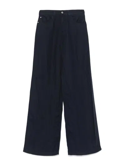 EMPORIO ARMANI WIDE-LEG LINEN TROUSERS